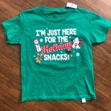 Disney Shirts & Tops | Disney Parks “Holiday Snacks” Youth X-Small Xs T-Shirt Tee Green Christmas Nwt | Color: Green/Red | Size: Xsg