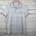 American Eagle Outfitters Shirts | American Eagle Men's Flex Classic Fit Short Sleeve Heathered Gray Polo Sz. Mediu | Color: Gray | Size: M