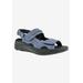 Extra Wide Width Women's Selina Sandal by Drew in Blue (Size 12 WW)