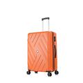 ATX Suitcase Large 28-Inch Expandable ABS Lightweight Luggage with 4 Dual Spinner Wheels and Built-in 3 Digit Combination Lock (Orange, 133.5Liter)