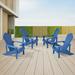 Rosecliff Heights Adirondack Chair Plastic/Resin in Blue | 36.6 H x 29.1 W x 18.5 D in | Wayfair BB0EDDB5535F4F32A13E9552D7156026