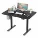 The Twillery Co.® Putnam Height Adjustable Standing Desk Wood/Metal in Black | 39.37 W x 23.62 D in | Wayfair FFF5F80CAE124F608934AD1AF8637226