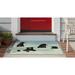 White 36 x 24 x 0.375 in Area Rug - Redwood Rover Transitional Rugs Frontporch Bathing Bears Indoor/Outdoor Rug Water 1'8" X 2'6" | Wayfair