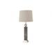 Orren Ellis Set Of 2 Modern Distressed Gray & Silver Table Lamps Metal in Gray/White | 35 H x 16 W x 16 D in | Wayfair