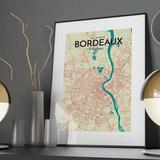 17 Stories Bordeaux France City Map - Unframed Graphic Art Set Paper in Green | 36 H x 24 W x 0.05 D in | Wayfair 7EE2B8795C4048BC999FAD7DF613BEAA