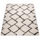 Paco Home - Tapis Shaggy Tapis De Salon Poil Long Motif Scandinave Moderne Gris Blanc Cassé 160x230