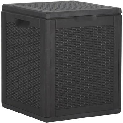 Garten-Aufbewahrungsbox 90 L Schwarz PP Rattan vidaXL - Schwarz