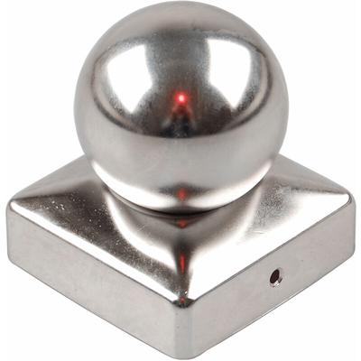 Pfostenkappe Edelstahl 91 mm Kugel Abdeckkappe für Pfosten 9 x 9 cm Image