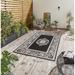 GAD Rize Beautiful Contemporary Indoor Outdoor Area Rug with Classic Medallion