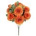 Set of 2 Orange Artificial Sweet Rose Flower Stem Bush Bouquet 20in - 20" L x 10" W x 10" DP