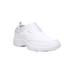 Wide Width Women's Wash & Wear Slip On Ii Flat by Propet in White (Size 8 1/2 W)