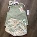 Jessica Simpson Matching Sets | Jessica Simpson 3 Piece Girl Set Nwt | Color: Green/White | Size: 7/8