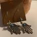 Urban Outfitters Jewelry | Hamsa Hand Earrings | Color: Blue/Silver | Size: Os