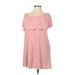 Socialite Casual Dress - A-Line: Pink Solid Dresses - Women's Size Small