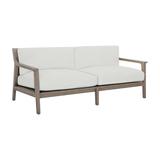 Bernhardt Ibiza Outdoor Teak Loveseat Wood/Natural Hardwoods in Brown/White | 31.46 H x 78.58 W x 36.54 D in | Wayfair O1027_6503-000