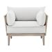 Bernhardt Catalonia Patio Chair w/ Cushions, Wicker in Gray/Indigo | 26 H x 38 W x 31.5 D in | Wayfair O1502_6002-000
