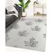 Gray/White 96 x 0.08 in Area Rug - East Urban Home MAPLE LEAF GREY Area Rug By Becky Bailey Polyester | 96 W x 0.08 D in | Wayfair
