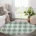 Green/White 60 x 0.08 in Area Rug - East Urban Home GRAPHIC RETRO WEAVE GREEN Area Rug By Becky Bailey Polyester | 60 W x 0.08 D in | Wayfair