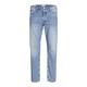 JACK & JONES Straight Leg Jeans Loose Fit Relaxed Denim Vintage Style mit Knopfleiste JJICHRIS JJORIGINAL, Farben:Blau,Größe Jeans:W32 L32,Z - Länge L30/32/34/36/38:L32