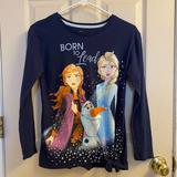 Disney Shirts & Tops | Disney 14/16 Frozen Long Sleeve Shirt | Color: Blue | Size: 14g