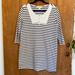 Levi's Dresses | Levi’s Shirt Dress Medium Stripes Blue Cream Cotton | Color: Blue/White | Size: M