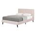 South Shore Maliza Complete Platform Bed Wood & /Upholstered/Velvet in Pink | 37 H x 64 W x 85.5 D in | Wayfair 13740