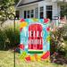Northlight Seasonal Hello Summer Popsicle Outdoor Garden Flag 12.5" x 18" in Blue/Red, Size 18.0 H x 12.5 W in | Wayfair NORTHLIGHT FG93538