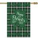 Northlight Seasonal Happy St. Patrick's Day Plaid Outdoor House Flag 28" x 40" in Green | 40 H x 28 W in | Wayfair NORTHLIGHT FG93546