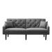 Everly Quinn Morne 73" Velvet Square Arm Sofa Bed Velvet in Gray | 30.4 H x 73 W x 31.2 D in | Wayfair 659F70D491B44482987DFE64E01A1D12