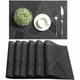 Set de Table - Lot de 6 pvc Sets de Table Antidérapant Lavable Chaleur Résiste Set de Table