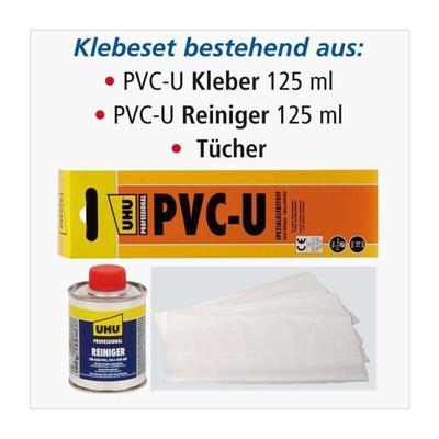 Airfit Klebe-Set 10000KS pvc-u Kleber/Reiniger je 125 ml und Tücher