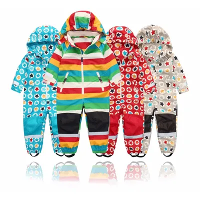 Combinaison coupe-vent et imperméable pour enfants 4 styles veste d'extérieur garçon et fille