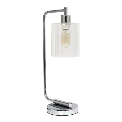 Lalia Home Modern Iron Desk Lamp with Glass Shade,...