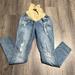 Jessica Simpson Jeans | Cute! Jessica Simpson Ripped Maternity Jeans | Color: Blue/Cream | Size: 12m