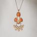 J. Crew Jewelry | J. Crew Orange Rhinestone Pendant Gold Necklace | Color: Gold/Orange | Size: Long