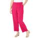 Plus Size Women's Gauze Ankle Pant by Catherines in Pink Burst (Size 6X)