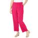 Plus Size Women's Gauze Ankle Pant by Catherines in Pink Burst (Size 5X)