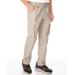 Blair JohnBlairFlex Relaxed-Fit Side-Elastic Cargo Pants - Grey - 44