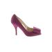 Nine West Heels: Pink Solid Shoes - Size 5 1/2