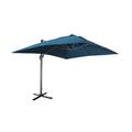 Parasol déporté solaire led 3x4m luce bleu canard