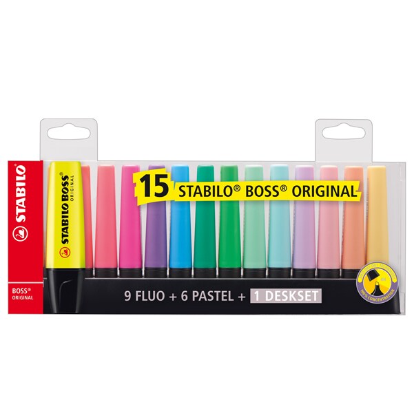 Textmarker Stabilo Boss Original 2-5mm Pastel 15er Etui Image