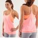 Lululemon Athletica Tops | Lululemon Practice Freely Tank Coral Pop Orange 2 In 1 Sports Bra Size 8 | Color: Orange/Pink | Size: 8