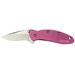 Kershaw Chive Assisted Folding Knife 1.9in 420HC Drop Point Blade Pink 6061-T6 Aluminum Handle 1600PINK