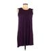 Ariella Casual Dress - Shift Crew Neck Sleeveless: Purple Solid Dresses - Women's Size Small