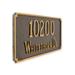 Montague Metal Products Inc. Madison 2 Line Address Plaque Metal | 9.25 H x 17 W x 0.25 D in | Wayfair PCS-0026S2-W-BRS