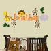 Decal the Walls Personalized Jungle Theme Wall Decal Vinyl in Yellow | 26 H x 70 W in | Wayfair P-810gld