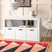 Wade Logan® Bayze Bookcase w/ Removable Drawers, White Wood in Brown | 24.2 H x 40 W x 13 D in | Wayfair CC17EF3217FC457FB9A2D5E857369F98