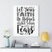 Trinx Let Your Faith Be Bigger - Wrapped Canvas Textual Art Canvas in Black | 30 H x 24 W x 1.25 D in | Wayfair 6EA47BA135914E2384EEA900743CDC06