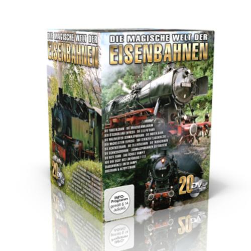 Die Welt der historischen Dampflok und Eisenbahn - 20er-Schuber, 20 DVD (DVD)