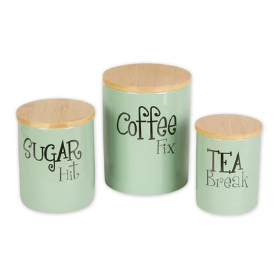 DII Coffee/Sugar/Tea Ceramic Canister (Set of 3)